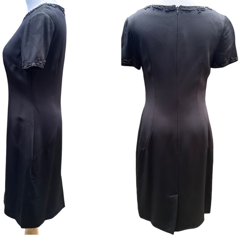 Dolce & Gabbana Beaded Cocktail Dress Black SZ 40 Small - Picture 5 of 16